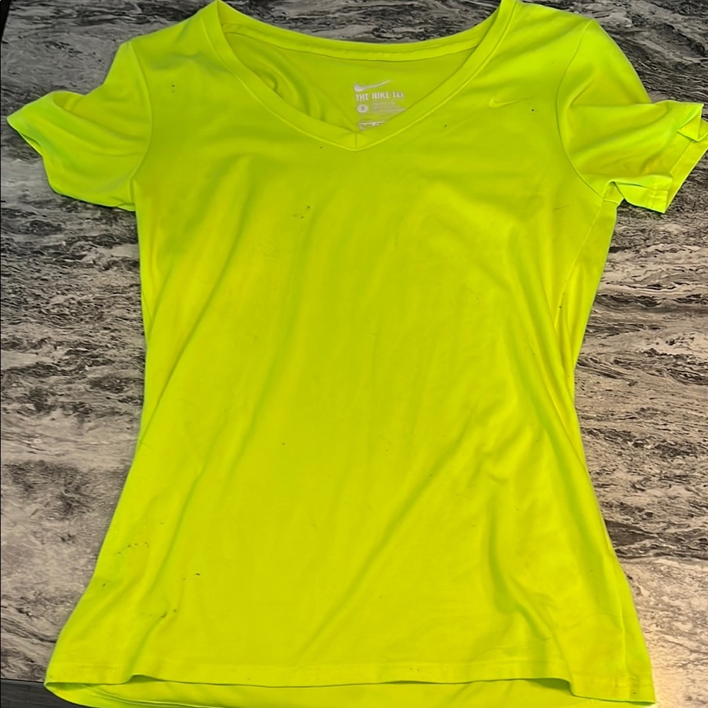 Nike Yellow Fitted Short Sleeve T-Shirt